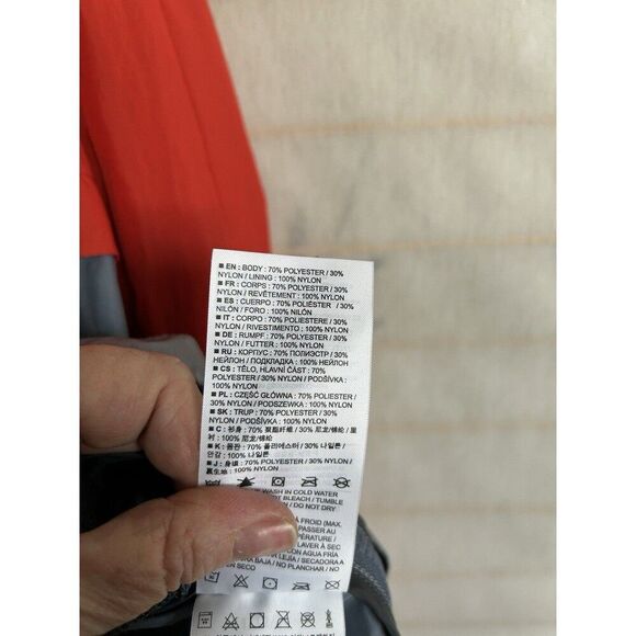 Burton Mens Red Gray Color block Dryride Windbreaker Anorak Nylon Jacket M - Picture 7 of 14